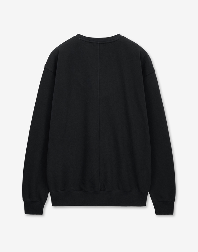 티엔지티 Embroidery Logo Sweatshirt (Black) 블랙 착용컷