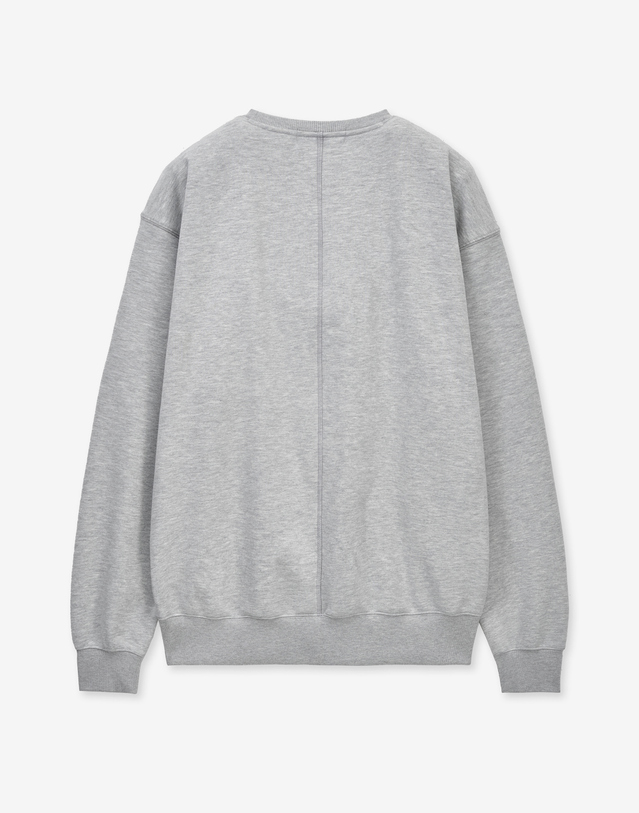 티엔지티 Embroidery Logo Sweatshirt (Melange Grey) 그레이 착용컷