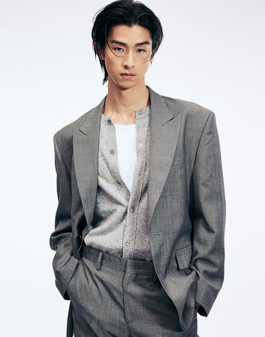 Tollegno Structured Wool Jacket (Mid Grey)