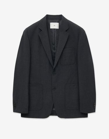 Wool Blend Comfort Jacket (Dark Grey)
