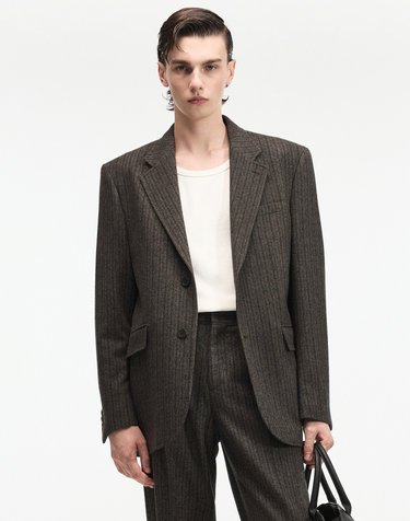 Redford Wool Herringbone Jacket (Grey)