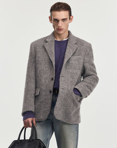Alpaca Blended Jacket (Grey)