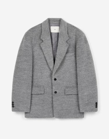 Oversized Alpaca Jacket (Grey)