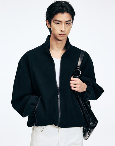 Oversized Fleece Jumper (Black)