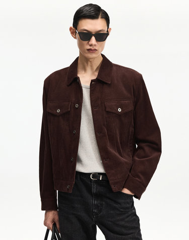 Corduroy Trucker Jacket (Dark Brown)