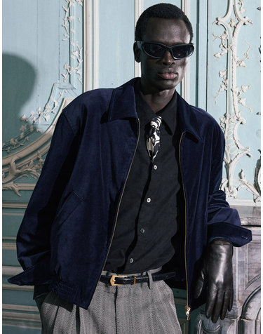 Velvet Blouson (Navy)