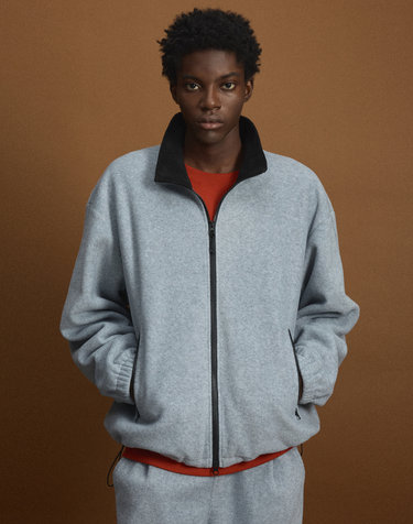 [UNI] Koenji Fleece Oversized Zip-Up Jacket (L.Grey)