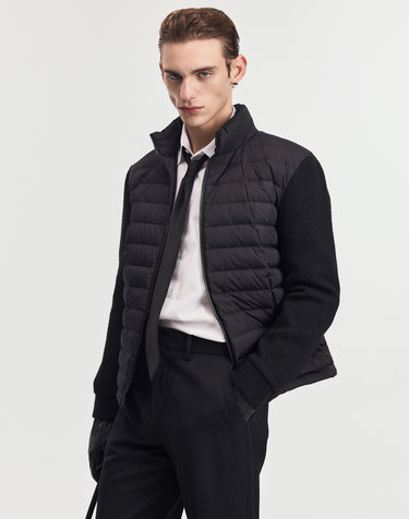 European Goose Down Knit Cardigan (Black)