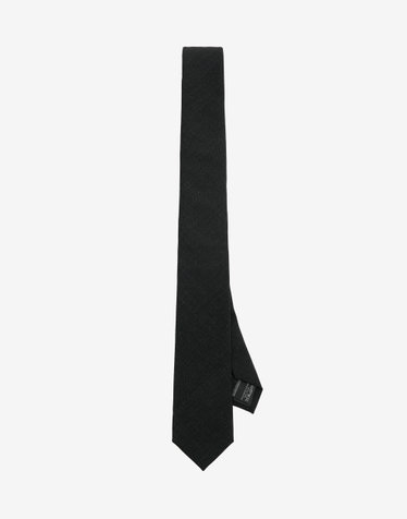 Wool-Blend Comfort Slim Tie (Black)