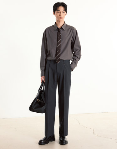 Essential Semi-Wide Pants (Grey)