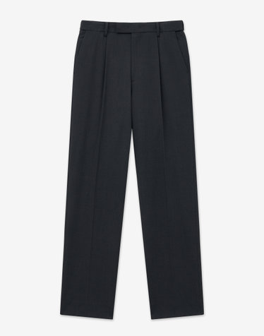 Wool Blend Comfort Pants (Dark Grey)