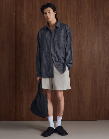 Kinoshita Seersucker Shorts (Light Beige)
