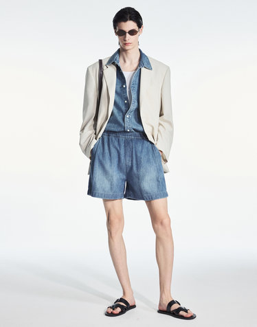 Lot.872h Summer Lightweight Denim Shorts (Greyish Blue)