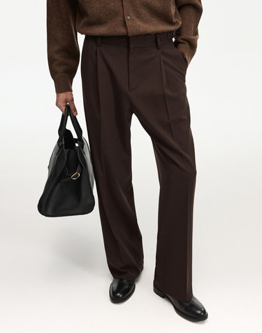 Essential Wide Side Adjuster Pants (Brown)