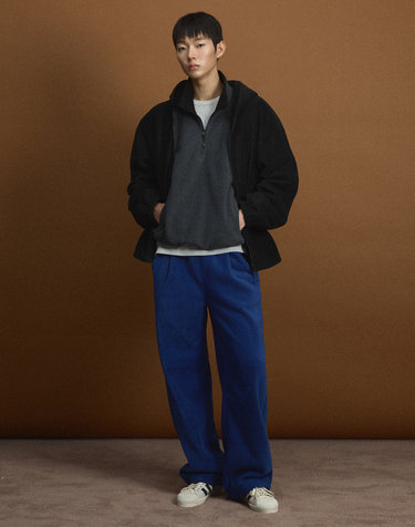 [UNI] Koenji Fleece Wide-Leg Pants (Blue)