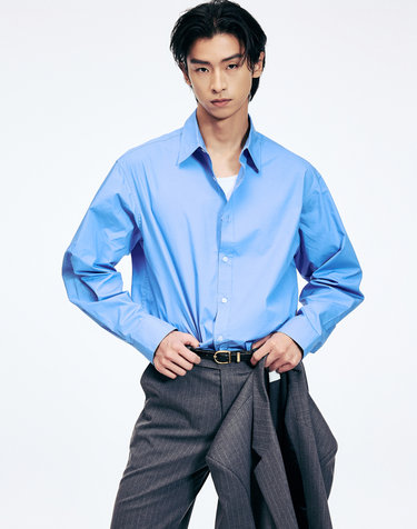 Comfort Cotton Shirt (Blue)