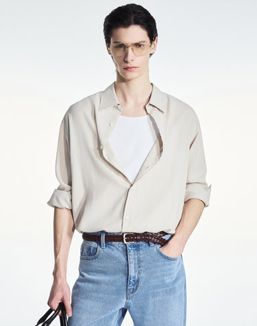 Comfort Linen Shirt (Beige)
