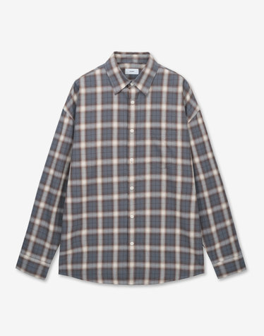 Oversized Check Shirt (Ash Brown)