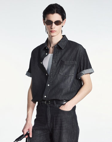 Summer Denim Shirt (Washed Grey)