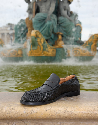 [RMMV X TNGT] Shirring Banding Loafer (Black)