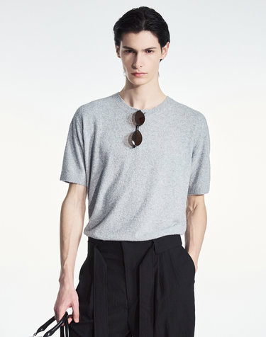 Terry Crewneck Knit (Melange Grey)