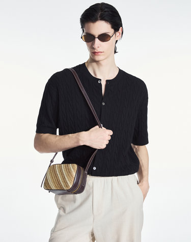 Cable Knit Cardigan (Black)