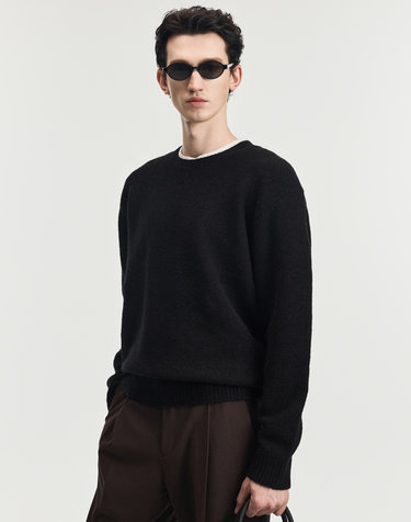 Soft Shaggy Dog Knit (Black)