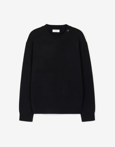 Button-Detail Knit (Black)