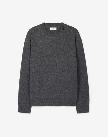 Button-Detail Knit (Dark Grey)