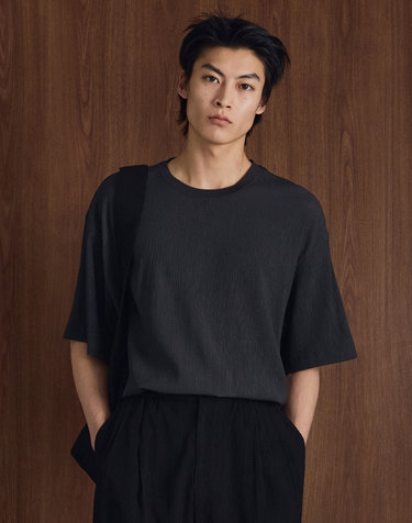 Kinoshita Seersucker Tee (Grey)