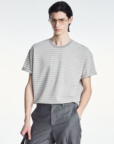 Vintage Striped Tee (Grey)