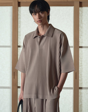 Yoyogi Pleats Polo (Beige)