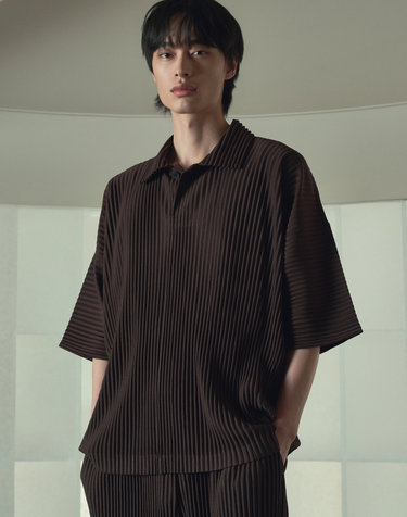 Yoyogi Pleats Polo (Brown)
