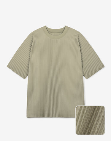 [NEW COLOR] Yoyogi Pleats Tee (Beige)