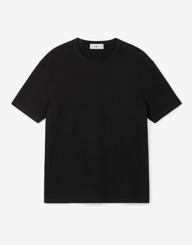 Ribbed Slim Tee (Black)