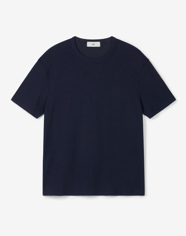 Ribbed Slim Tee (Navy)