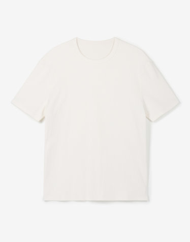 Ribbed Slim Tee (White)