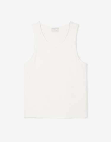 Ribbed Slim Sleeveless (White)