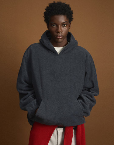[UNI] Koenji Fleece Oversized Hooded Sweatshirt (D.Grey)