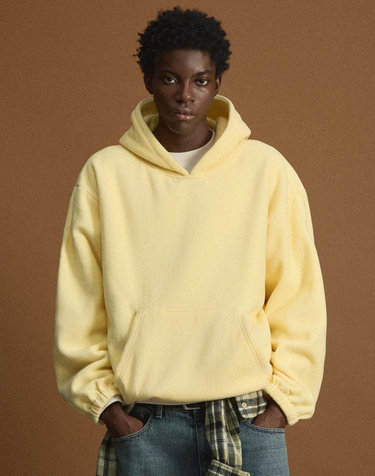 [UNI] Koenji Fleece Oversized Hooded Sweatshirt (Butter)