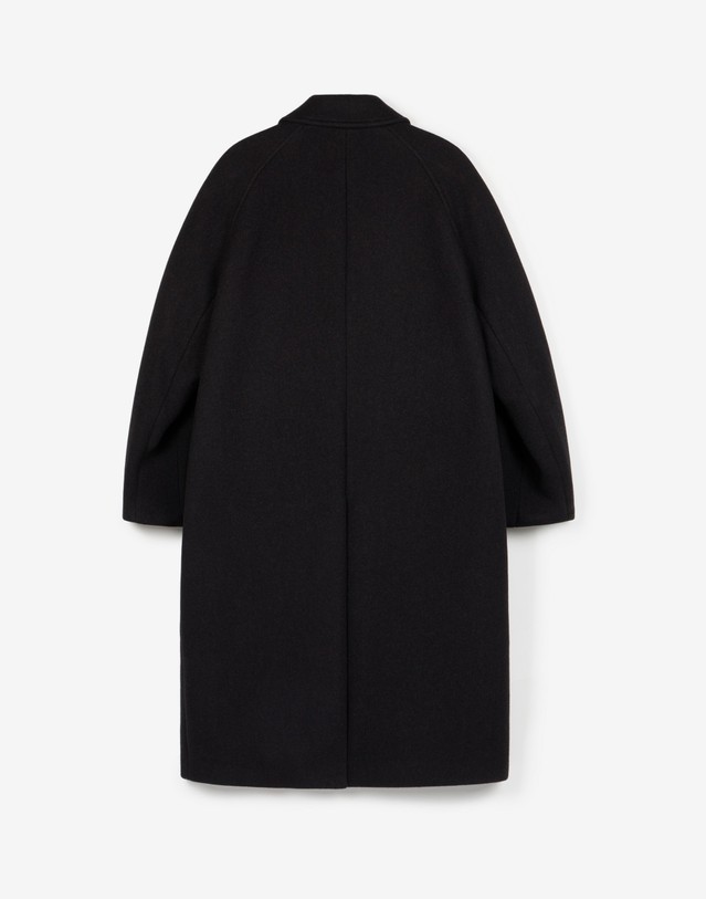 티엔지티 Virgin Wool Herringbone Balmacaan Coat (Black Brown) 브라운 상세
