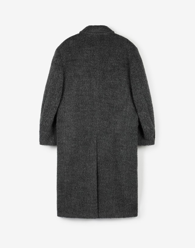티엔지티 Oversized Alpaca Mac Coat (Dark Grey) 차콜 그레이 상세