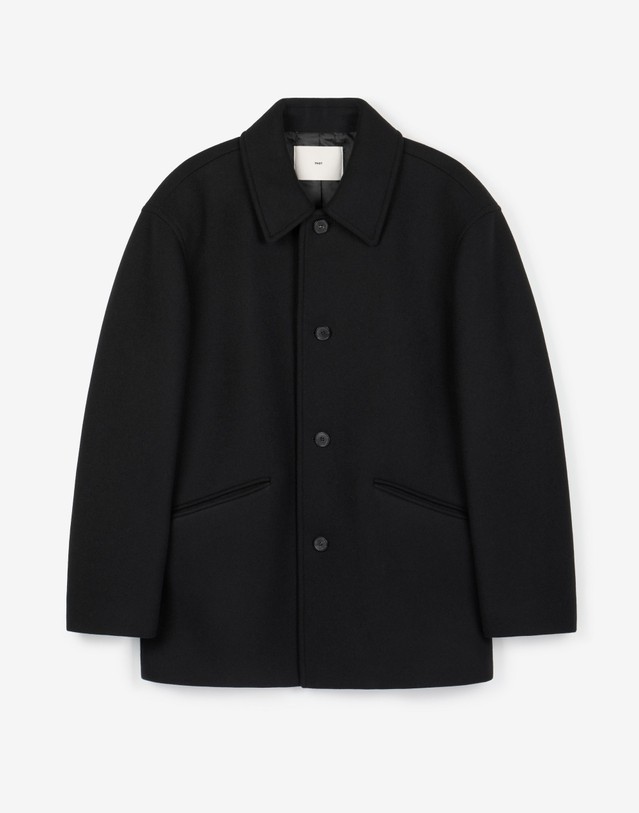 티엔지티 Cashmere-Blend Short Coat (Black) 블랙 상세