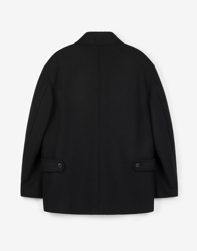 티엔지티 Cashmere-Blend Short Coat (Black) 블랙 상세