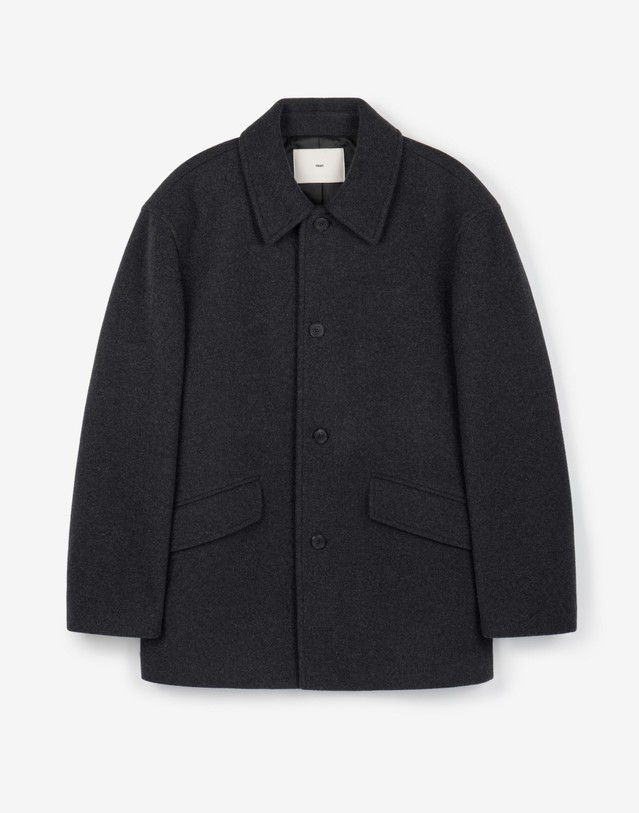 티엔지티 Cashmere-Blend Short Coat (Dark Grey) 차콜 그레이 상세