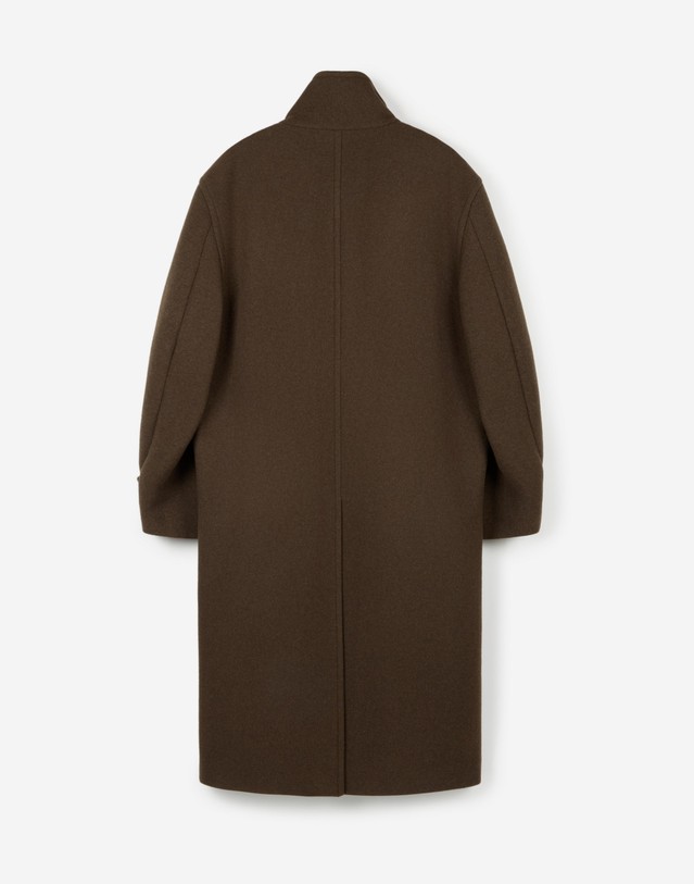 티엔지티 Belted High-Neck Coat (Melange Brown) 브라운 상세