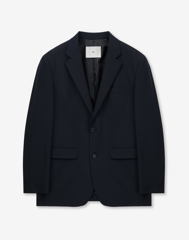 티엔지티 High Wool Blend Comfort Jacket (Navy) 네이비 착용컷