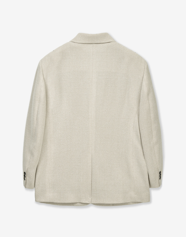 티엔지티 Oversized Tweed Single-Breasted Jacket (Cream) 베이지 착용컷