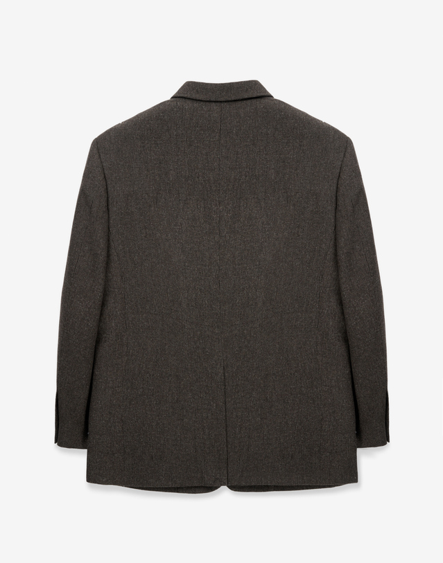 티엔지티 Oversized Wool Micro Check Jacket (Brown) 브라운 착용컷