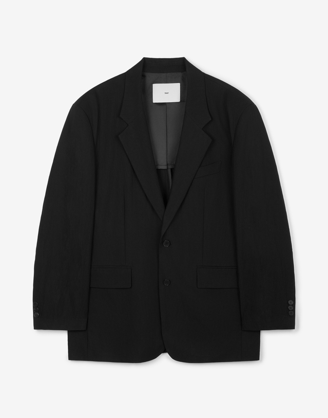 티엔지티 Viscose Blend Oversized Jacket (Black) 블랙 착용컷